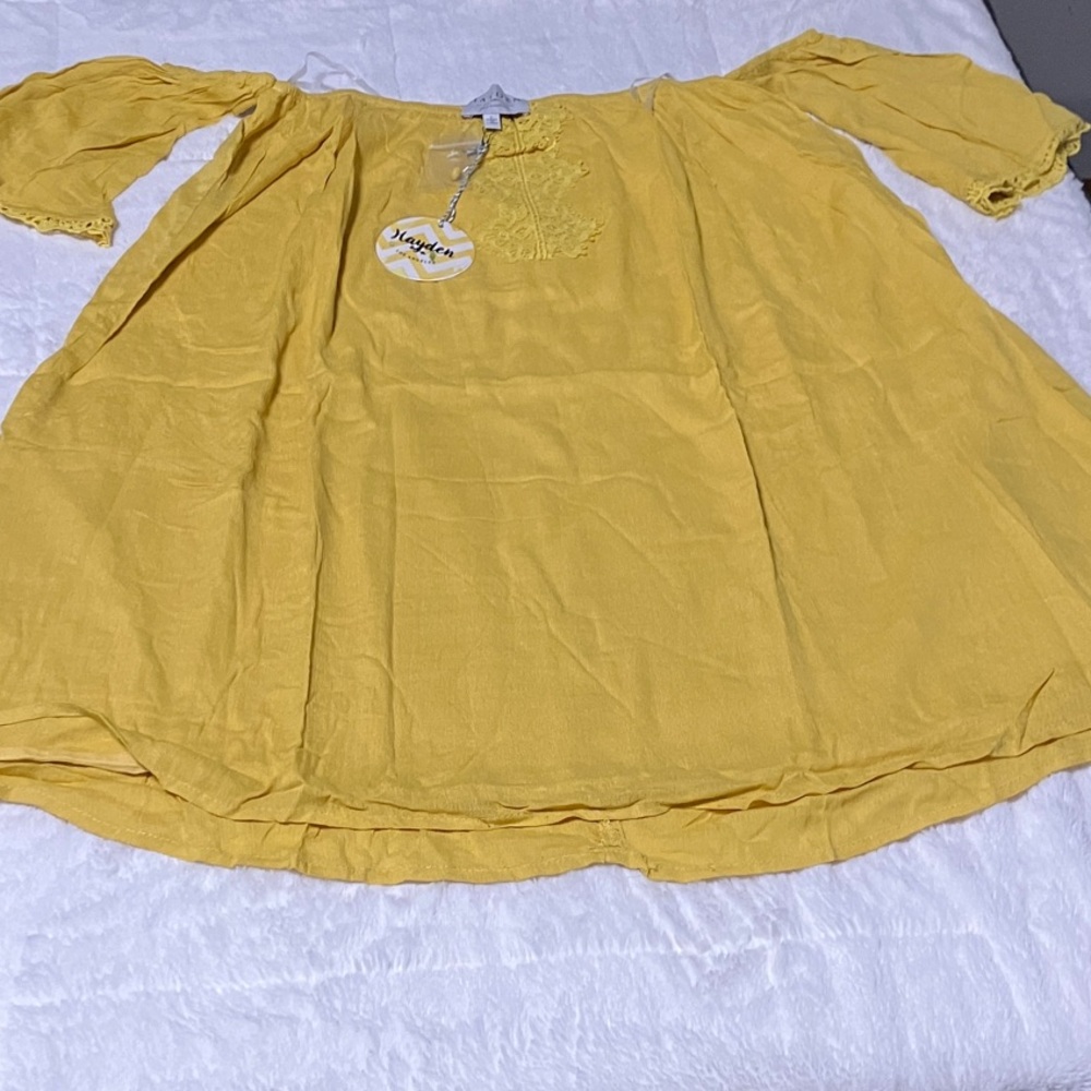 Hayden Yellow Off-Shoulder Blouse